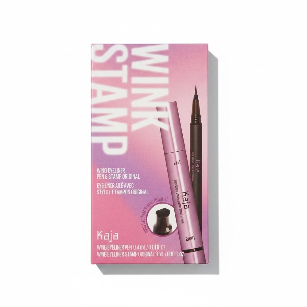 Kaja Wink Stamp Wing Eyeliner Pen and Stamp Dark Brown Waterproof Duo NEW